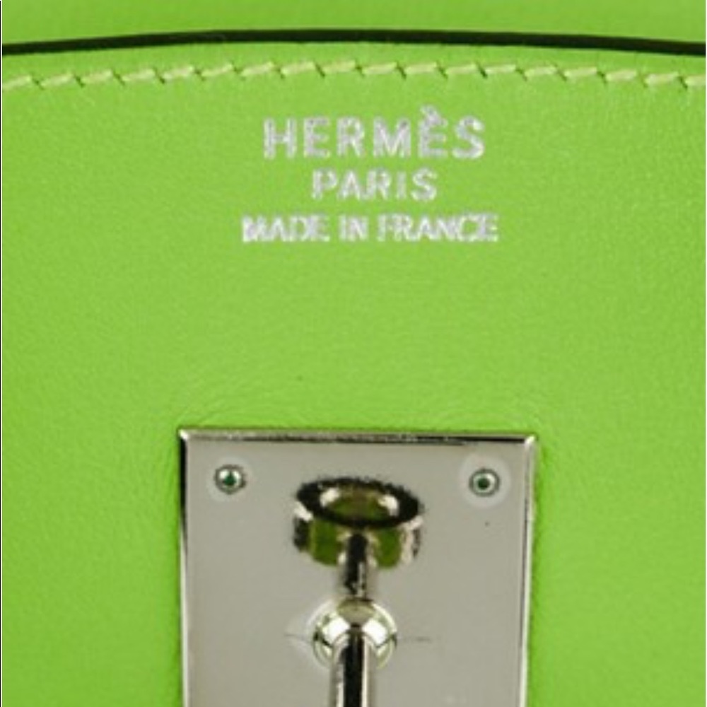 Hermès Birkin 35 Vert Swift Amazonia Palladium Bag - Picture 7 of 15